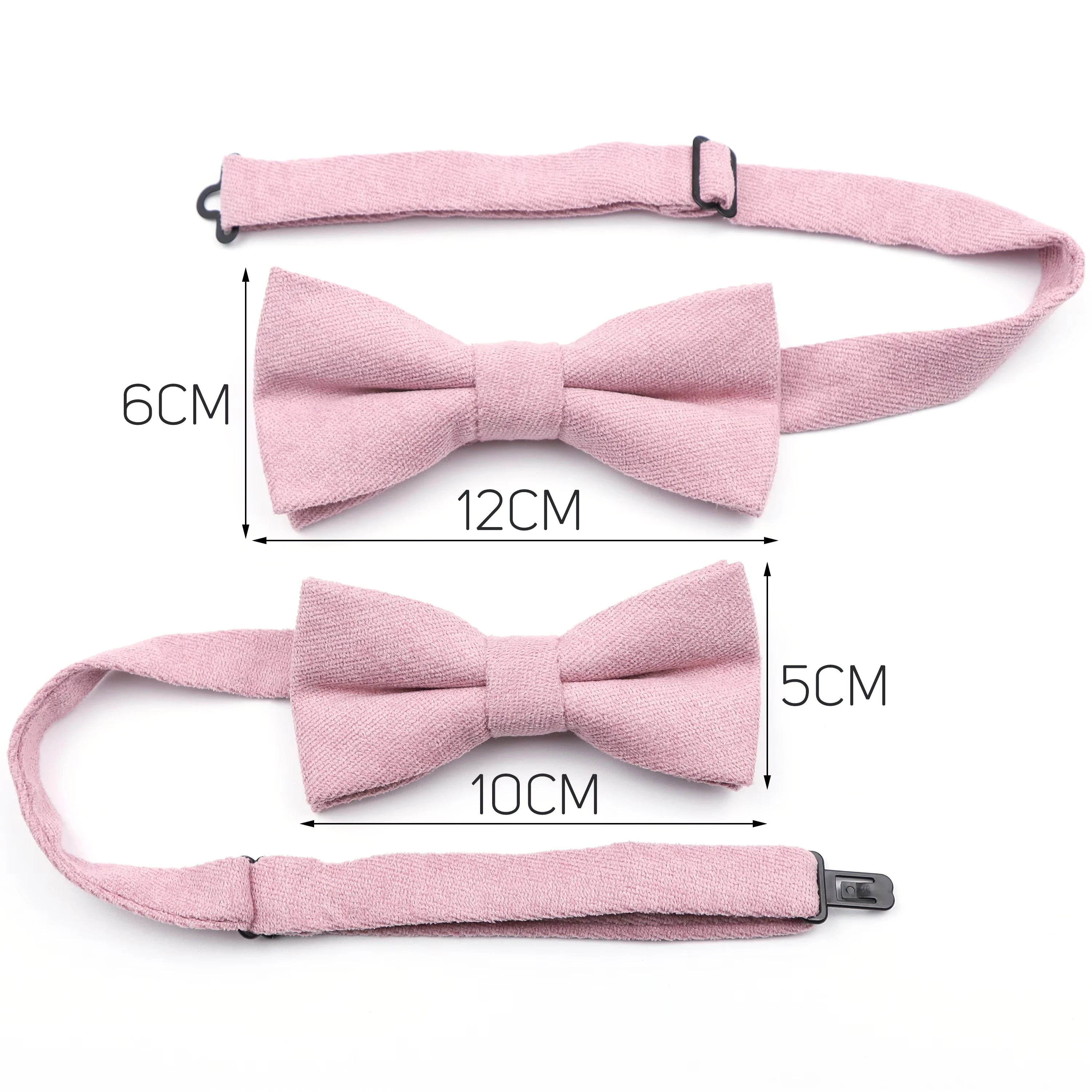 Hot Sale Solid Color Bowtie For Father-Son Bowknot Gift Super Soft Downy Suede Butterfly Wedding Party Shirt Suit Accessory