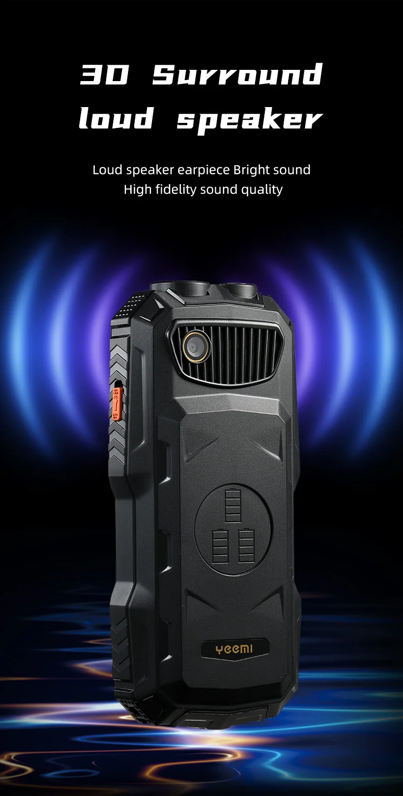 YEEMI Q7+ 4G Mobile Phone 2.4inches LTE Flashlight Waterproof Outdoor Cellphone Loud Speaker 2400mAh Big Battery For Elderly