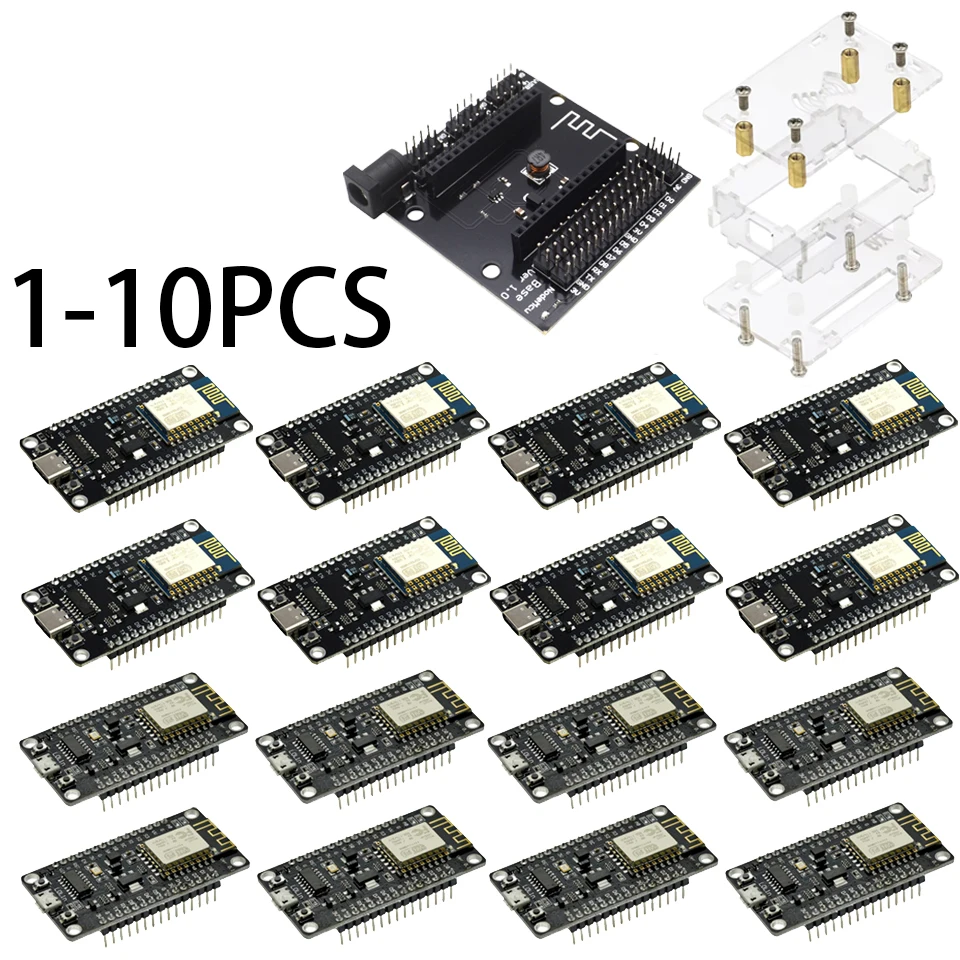 ESP8266 Serial Port Módulo WiFi, NodeMCU, Lua V3, Placa de Desenvolvimento de Internet das Coisas, TYPE-C, Interface Micro USB, CH340