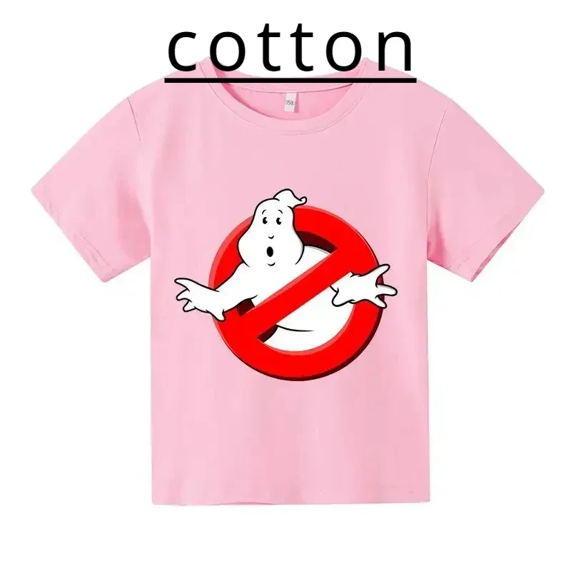 Summer Boys/Girls 4-14t Cartoon Cotton Tshirt Baby Kid Tees Funny Ghostbusters Game Print Short Sleeve Children T-Shirt