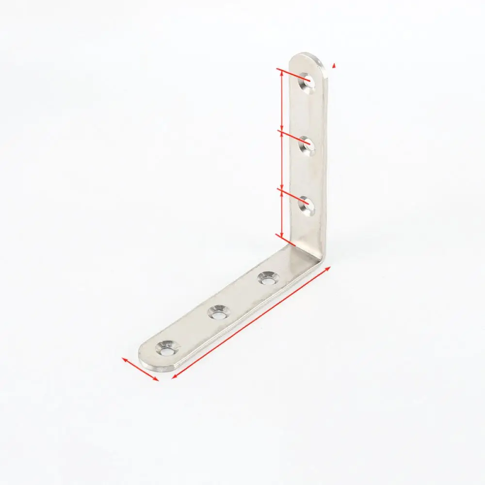 L Shape Corner Bracket Stainless Steel Furniture Joint Fastener For Shelf Support Fixing Hardware Home Improvement
