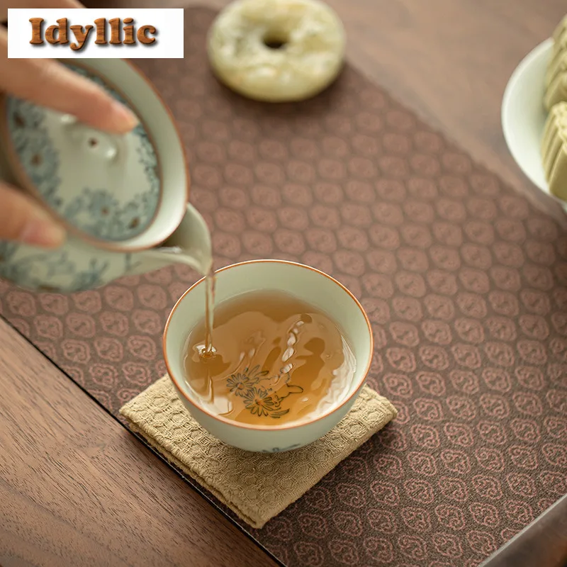 2 قطعة/الوحدة رو كيلن ديزي لطيف أرنب الأزرق والأبيض فنجان الشاي زن وعاء الشاي القدح الشاي تذوق التأمل كوب Jianzhan ماستر أكواب 70 مللي #4