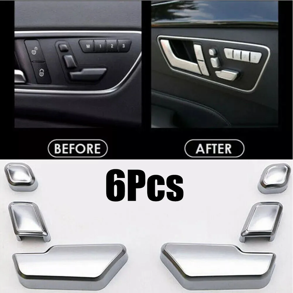 

//Door Seats Adjust Button Switch Cover Trim For Mercedes For Benz E Class W212 Car Interior Modification Accessories//