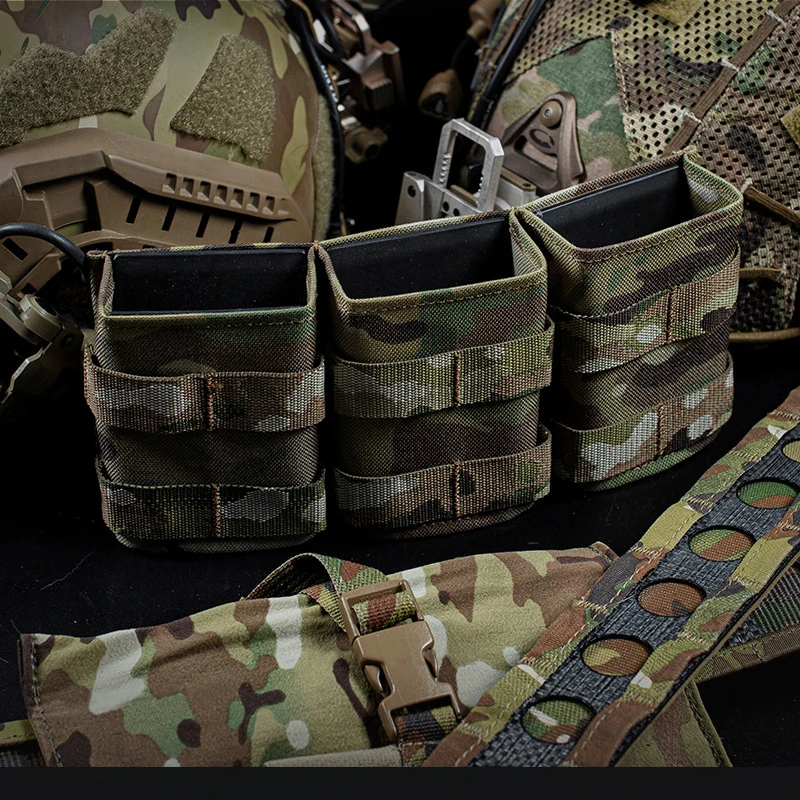 FAST Tactical Expansion Combat MOLLE Accessory Bag Triple 5.56 Function Bag (Middle) Army Fan Sundries Bag Magazine Bag