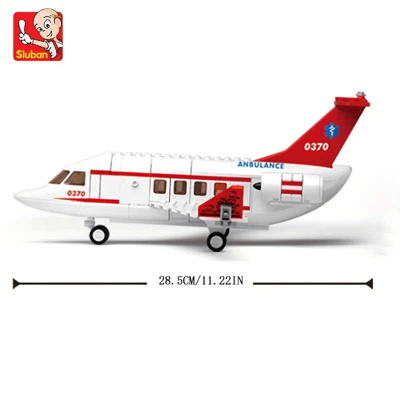 335 قطعة 0370 طائرات الإنقاذ الجوي مع فريق الإسعاف الطبي اللبنات مجموعات الالعاب تجميع ألعاب تعليمية