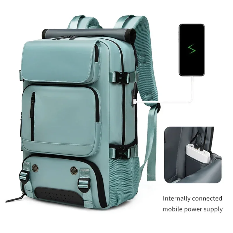 18 inch Woman Travel Backpack Waterproof Business Laptop Backpack with Shoe Bag USB Charging Hiking Camping Backpack School Bags