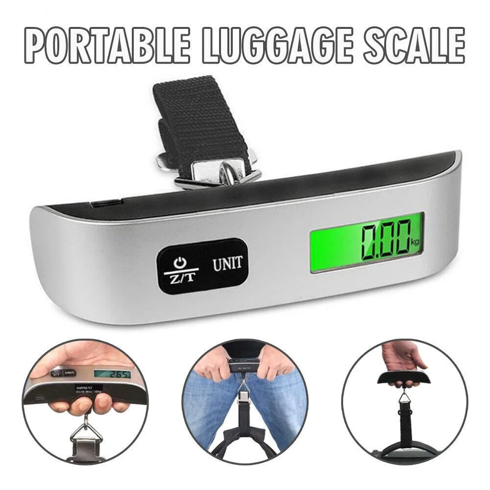 Luggage Scale 110lb 50kg Digital Handheld Portable Hanging Baggage Scale for Travel Suitcase Weight Scale