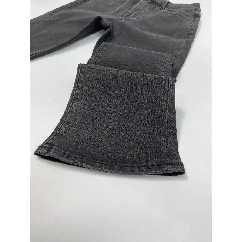 Dave&di Summer Jeans Minimalist High Waisted Carbon Gray Slim Fit Cropped Jeans Women's Denim Pants  Flared Jeans For Women 2026