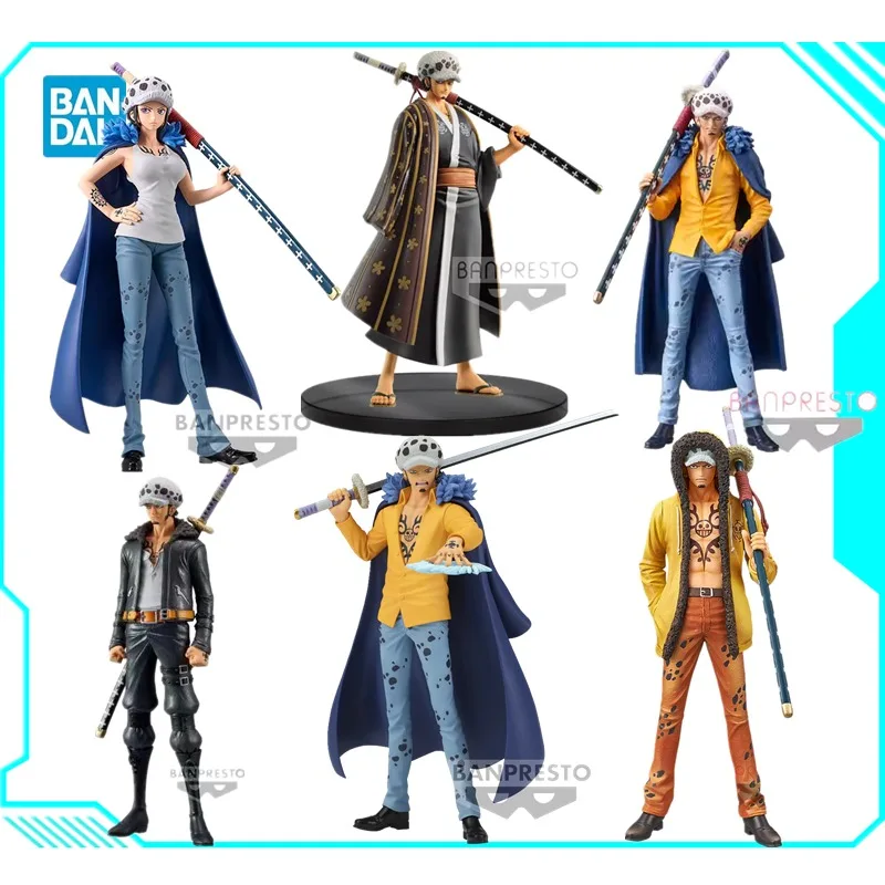 

Bandai Original Banpresto One Piece DXF Trafalgar D Water Law PVC Anime Action Figure Collectible Model Toys for Kids Gift