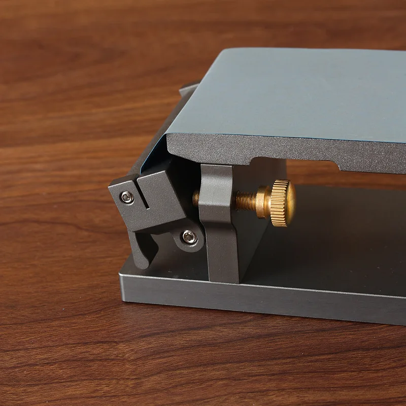 Handmade leather crafting sandpaper holder with knife grinding frame, leather cutting knife tool, aviation aluminum