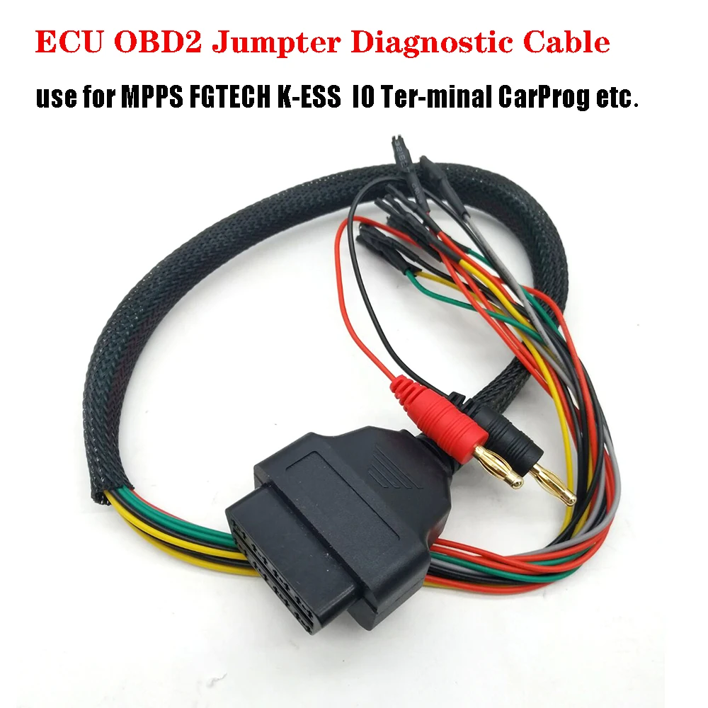 OBD2 Jumper Adapter OBDII/F Pinout Extender Connect ECU Programmer MPPS FGTECH K-ESS  IO Ter-minal CarProg Diagnostic Cable Tool