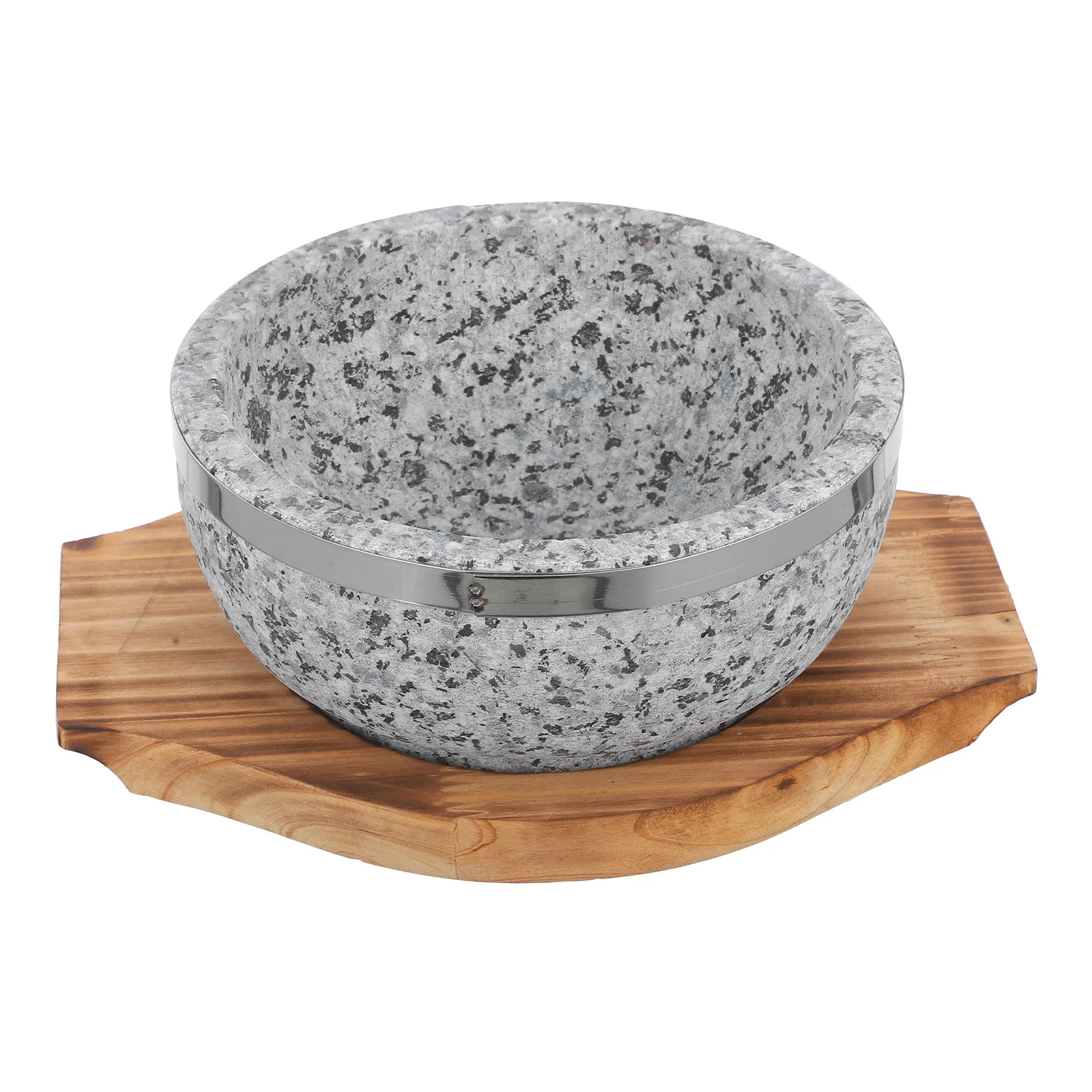 

Stone Bowl 600ml Natural Material Safe Food Contact Korean Soup Bibimbap Bowl Reusable Heat Retention Bibimbap Bowls