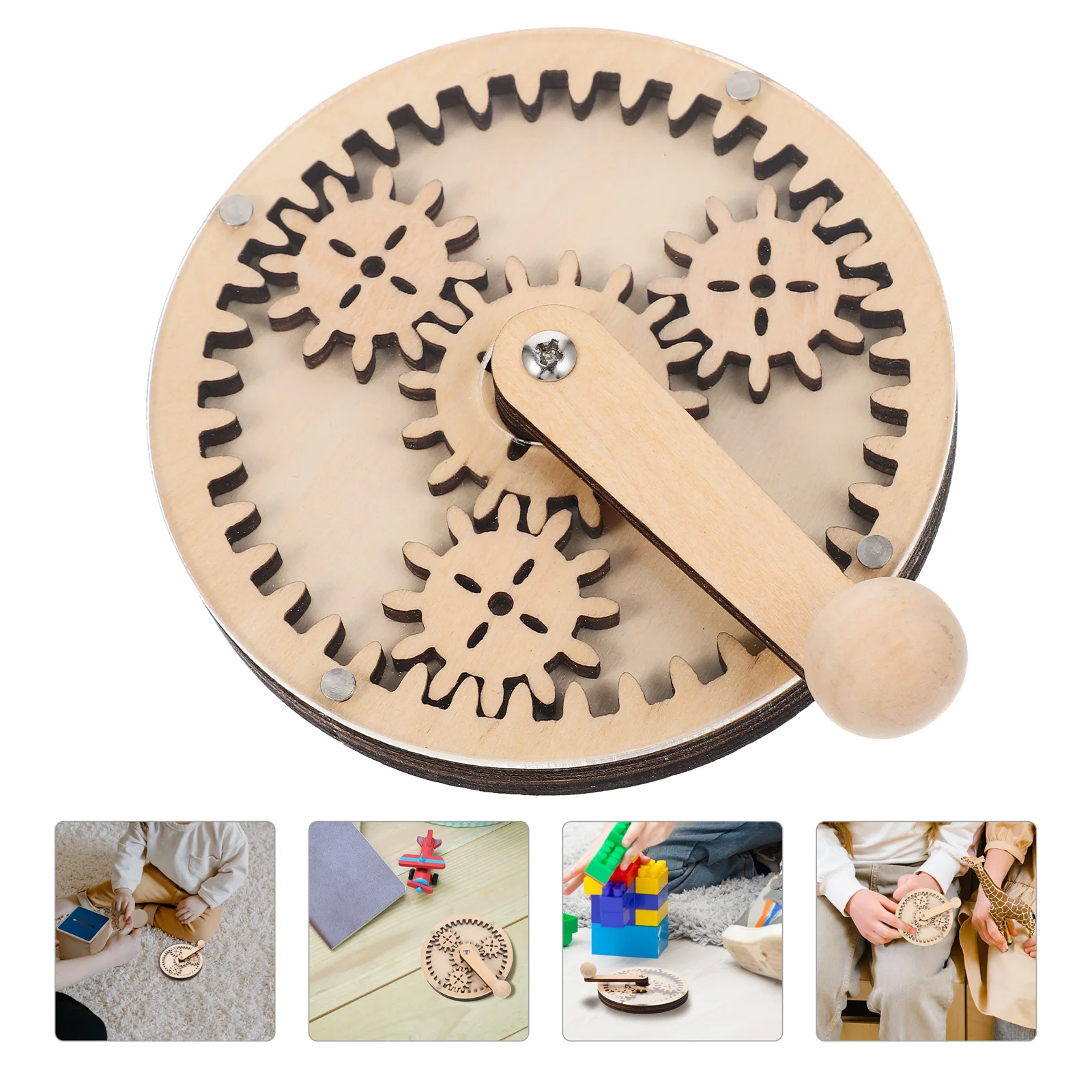 Drukke bordaccessoires Houten kinderen Vroeg educatief speelgoed Kinderen Training Interactief Interessant Monteren Speelbal Peuter