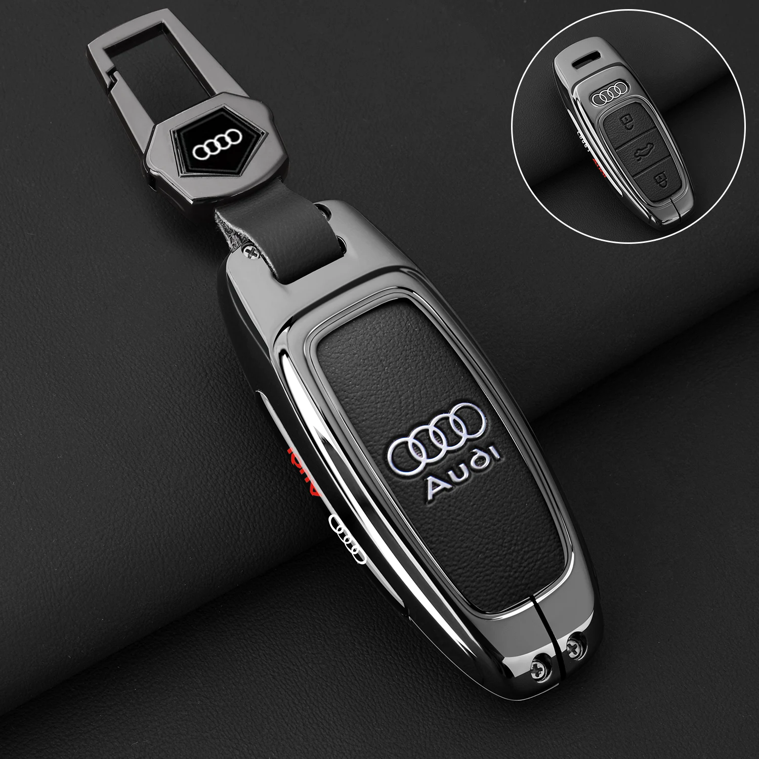

2025 Горячий чехол для автомобильного ключа из цинкового сплава, защитный чехол для Audi Q8 A6 A3 A8 C8 S6 RS6 A7 S7 RS7 RSQ8 8Y D5 4N RS E-tron