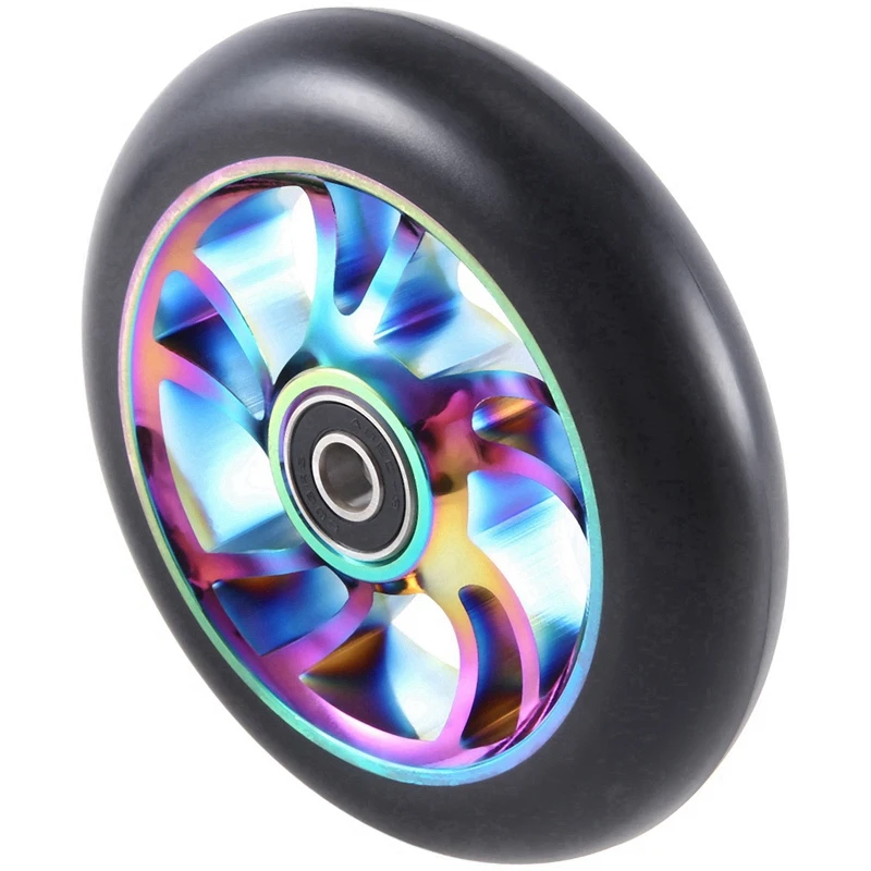 2Pcs Colorful Aluminium Stunt Scooter Wheels Aluminum Scooter Wheel Wheels Accessories 110 Mm Scooter Accessories