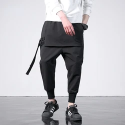 New Western  Fashion Men Korean Style Techwear Jogger Trousers Hip Hop Autumn Casual Street Male Harem Pants