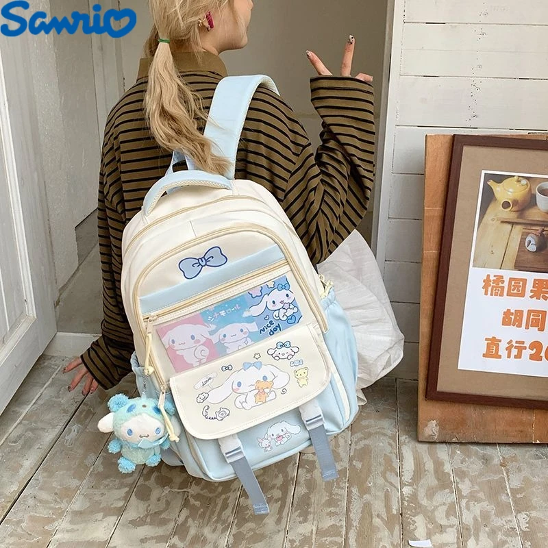 

Sanrio Cute Backpack Large Capacity School Bag for Middle High School Students Cartoon Laptop Travel Kuromi Hello Kitty Cartoon