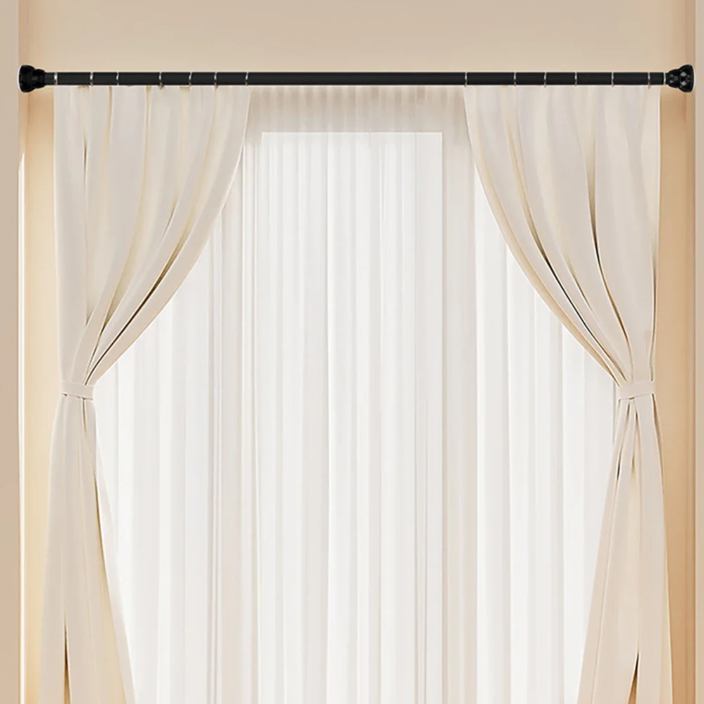 

2Pcs Adjustable Telescopic Curtain Rod Extendable Closet Shower Clothes Drying Tension Rod Adjustable Shower Curtain Rods