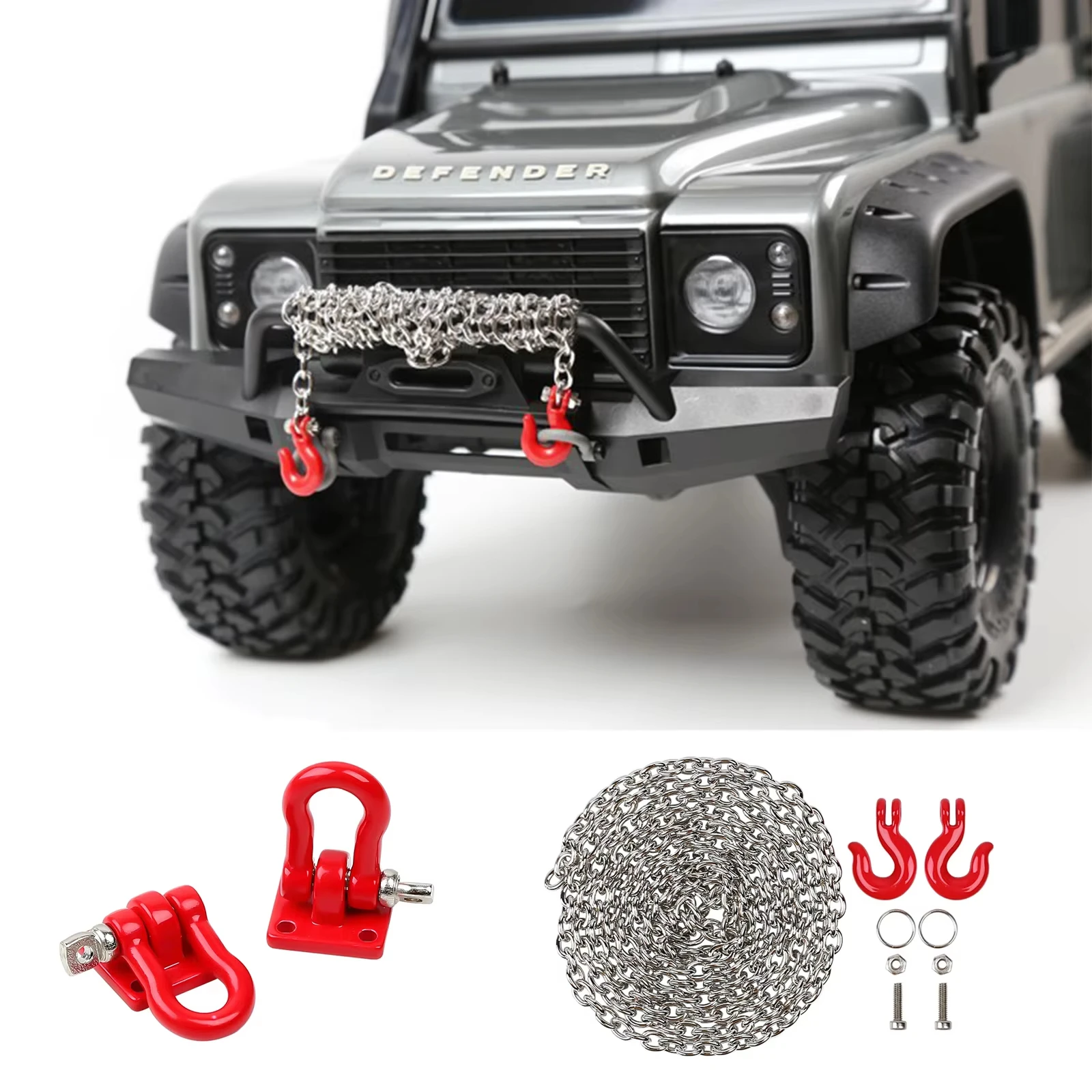 RC 1Sst Trailer Tow Hook Metal Accessories Upgrade for 1:10 RC Crawler Car Redcat Gen8 VS4-10 Axial SCX10 90046 AXI03007 Capra image 3