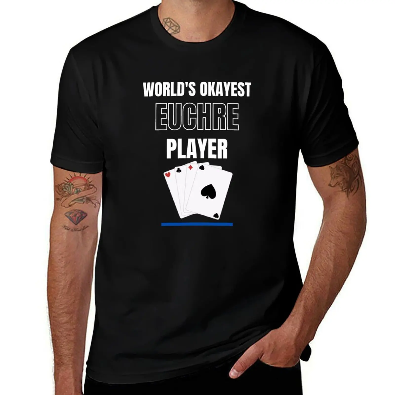 worlds okayest euchre player card games T-Shirt Summer Festival T-Shirt