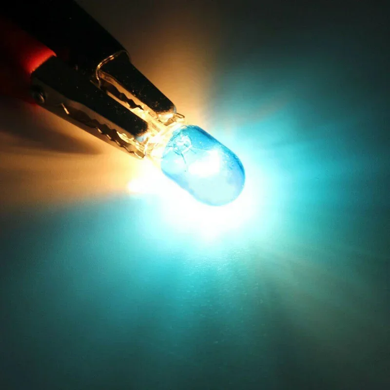 10Pcs T10 501 Blue Car Bulbs Dash Gauge Instrument Indicator Light Wedge Incandescent Lamp Bulbs Car Accessories Interior Parts