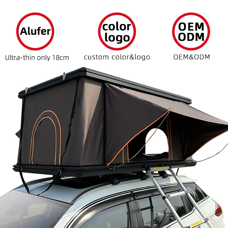 2023 new Automatic aluminum hardshell outdoor waterproof camping car roof tent price custom