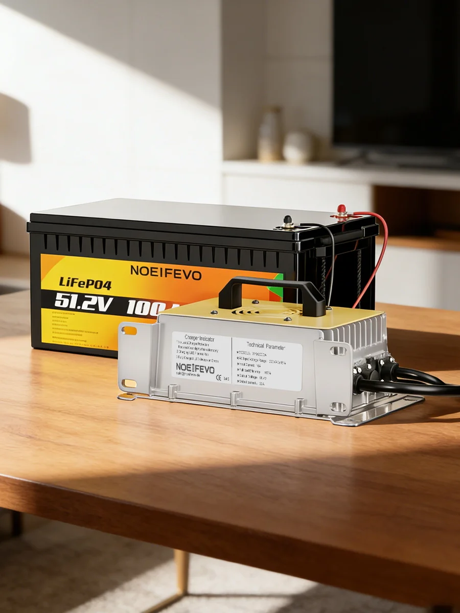 48V 30A LiFePO4 Batterieladegerät, 58,4V Smart Ladegerät für 51,2V 16S Lithiumbatterie, 0V BMS Reparaturladegerät für RV Solar Golf Cart