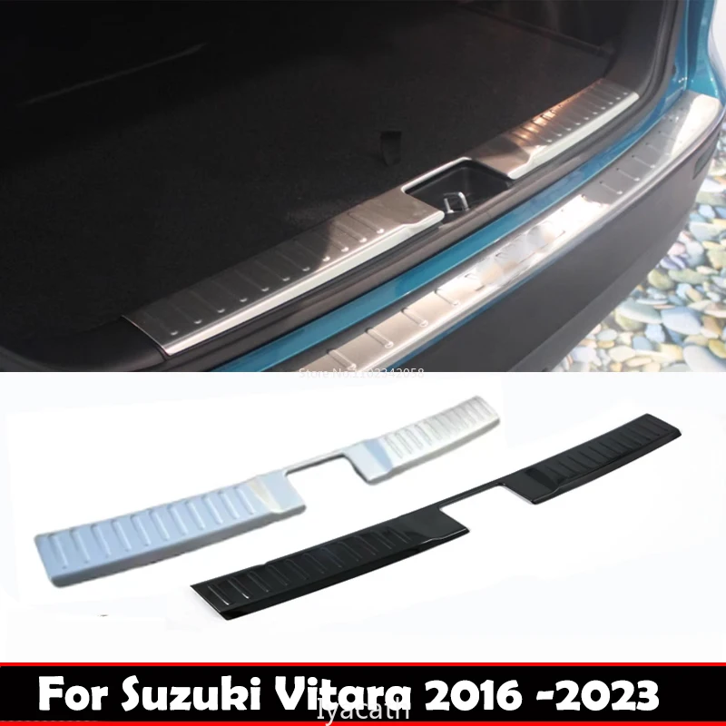 

Для Suzuki Vitara 2015 2016 2017 2018 19 внутренний задний бампер из нержавеющей стали, аксессуары для защиты порога багажника из нержавеющей стали