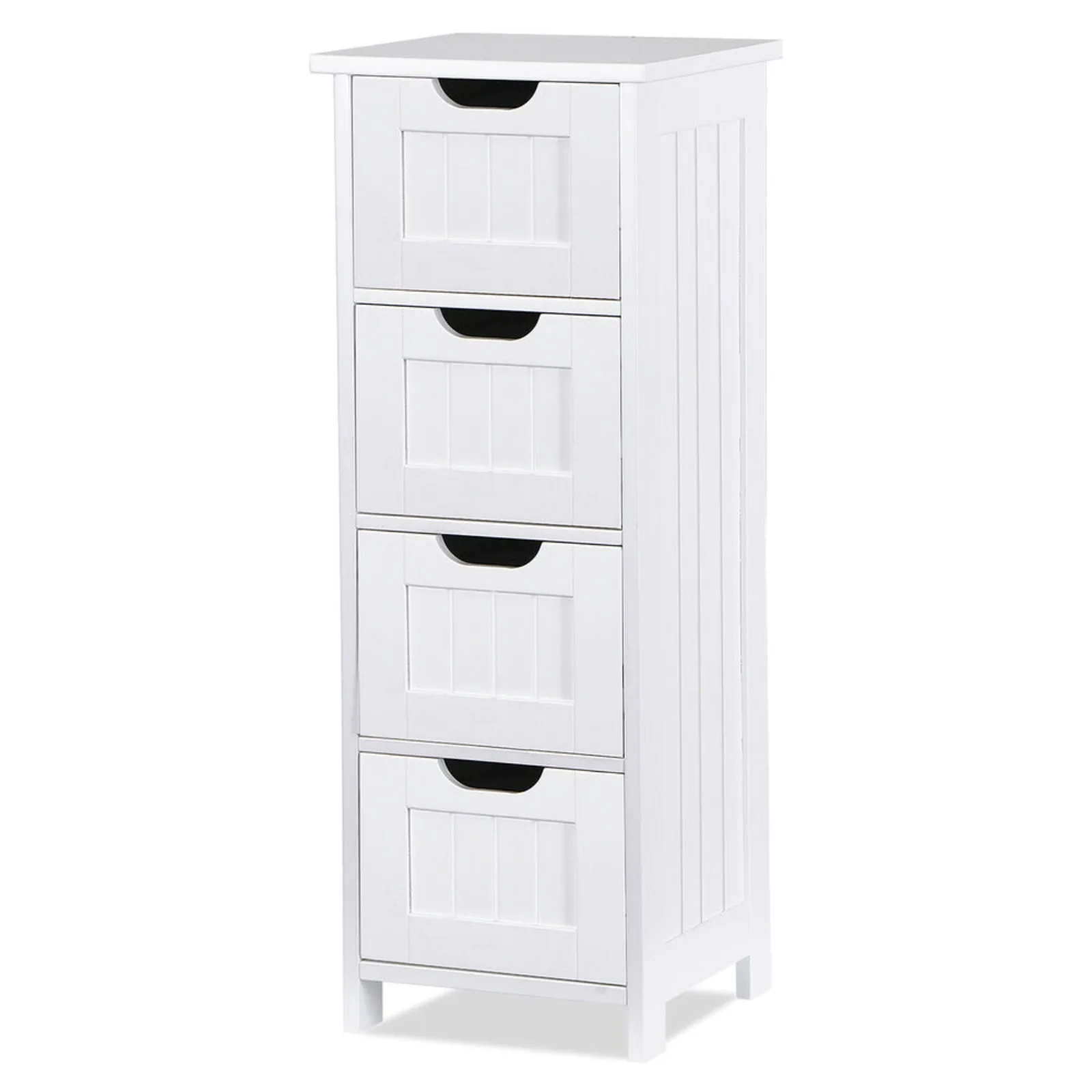 US Freestanding Small Bathroom Cabinet Side Storage Organizer 4 Drawer for Bathroom