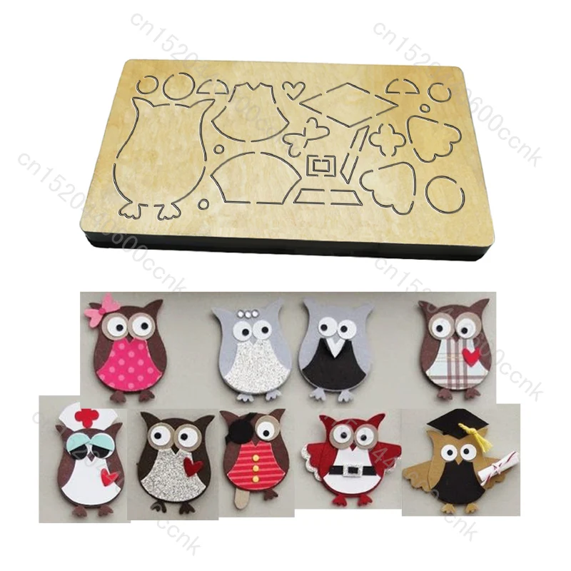 

Wooden owl cutting dies for scrapbooking, new, multiple sizes, v1755