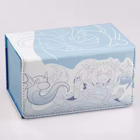 Gacha Yu-Gi-Oh Horizontal Box 100+ Dragon Girl Changeover Little Blue Card Deck Card Storage Box TCG CCG Strong Collectible Card