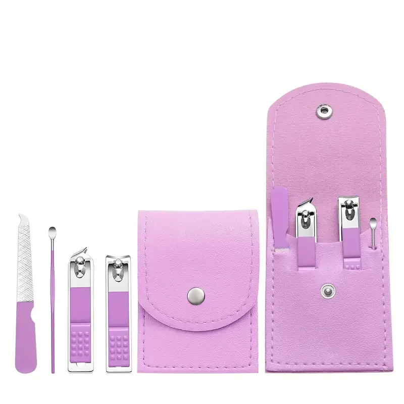 طقم مانيكير مقاوم للصدأ مع مقص أظافر ، قاطع أظافر ، مقص باديكير ، مقص بشرة ، أدوات أظافر ، عناية شخصية ، جودة عالية ، 4 * لكل مجموعة