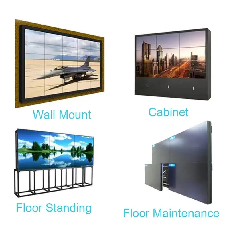 30~75" LCD Video Wall Front Maintenance Hydraulic Push Type Wall Mount TV Bracket For Advertising Display