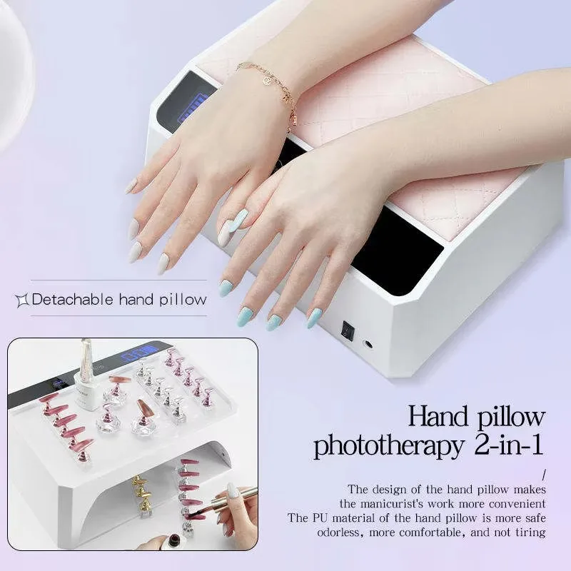 178W Two Hands Large UV Nail Lamp Professional Fast Drying Gel Polish Curing UV LED Nail Lamp With Nail Arm Rest