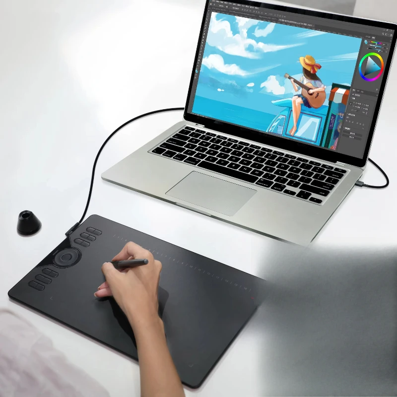 

Pen Drawing Graphics Tablet with Keys Online Teaching Education