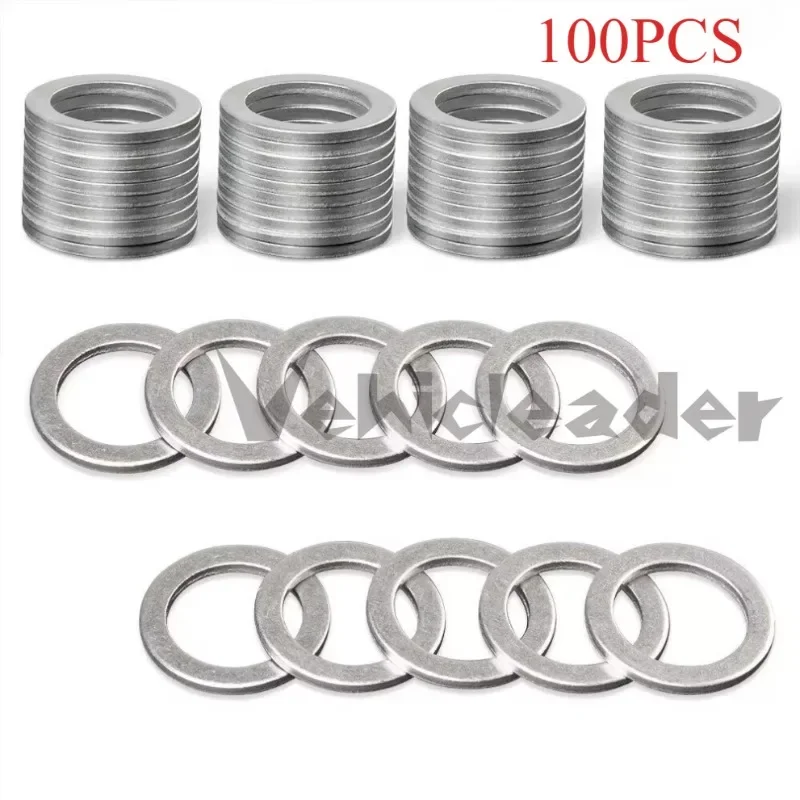 

100 PCs Transmission Oil Drain Plug Compression Washer Sealing Ring Screw Suitable for MAZDA 995641400 9956-41-400 M14x20x1.5