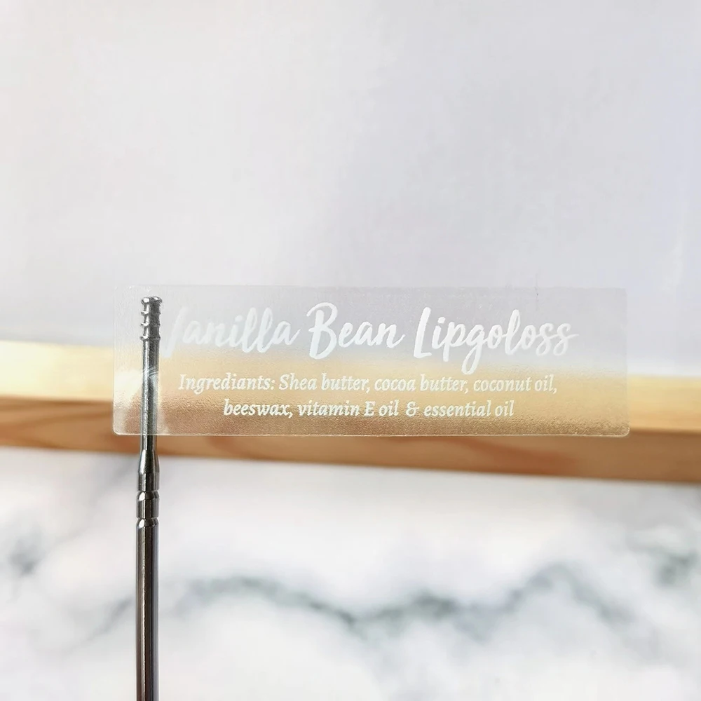 48pcs 20X70mm Lipstick Labels Gift Tags Customization Of Transparent Stickers Customized With Own Logo Handmade Items