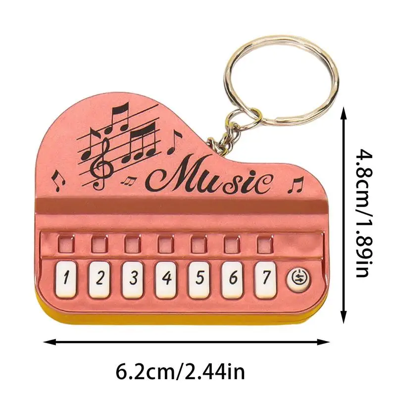 Piano Toy Keychain Creative Piano Keychain With Lights And Sounds Musical Instrument Keychain Toy Gift For Kids Piano Beginners