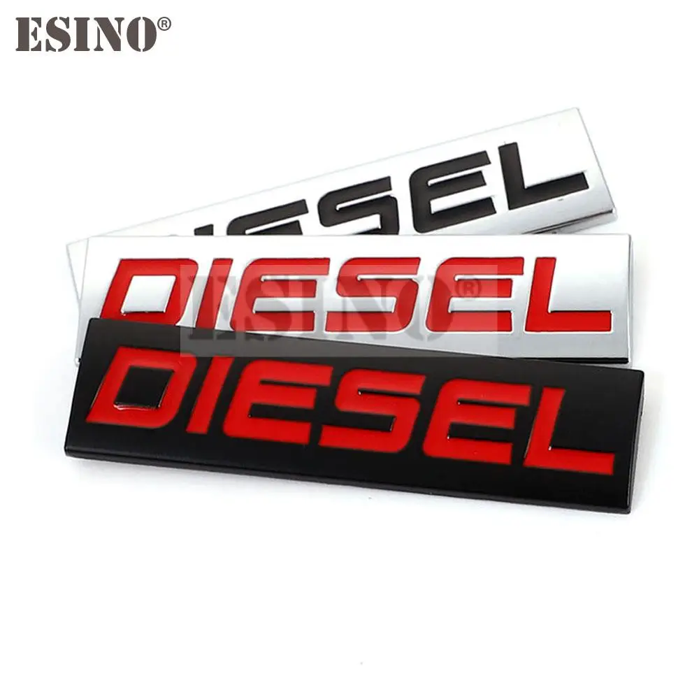 

Car Styling 3D Metal Chrome Zinc Alloy Emblem Universal Diesel Logo Car Badge Body Trunk Fender Adhensive Emblem Auto Accessory