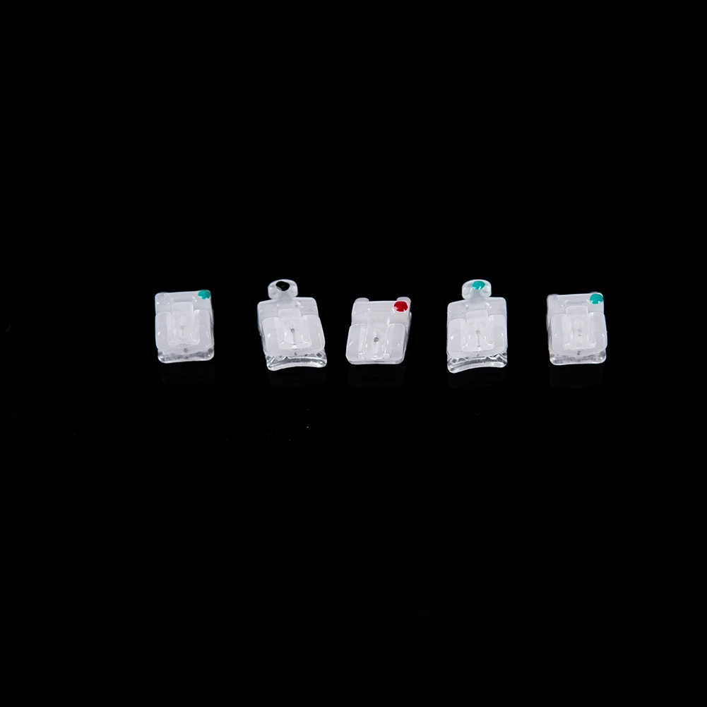 Orthodontic Ceramic Brackets Self-Ligating Roth/MBT 0.022 Slot 345 Hooks Clear Dental Ortho Braces 20Pcs/pack Easyinsmile