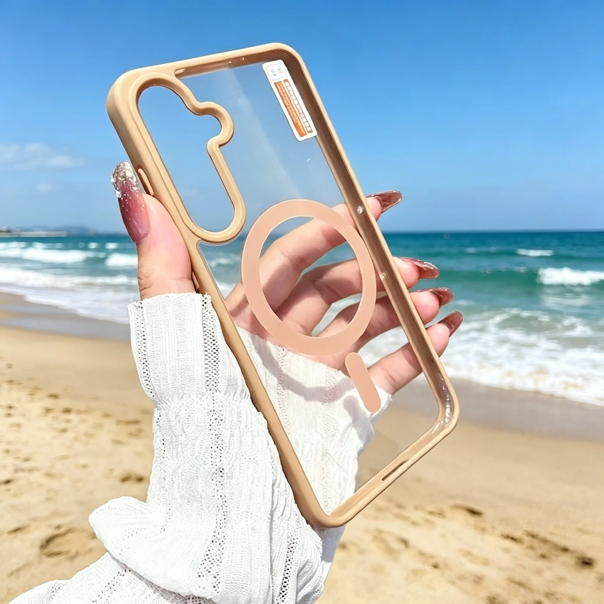 Acrylic Multi-Color Phone Case For Samsung Galaxy S26 S25 Edge S24 S23 S22 Ultra Plus FE Magnetic Charging Shockproof Back Cover - view 3