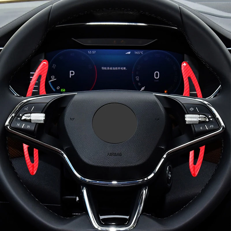Auto Lenkrads chalt paddel für Skoda Octavia A8 MK4 Rs VRS 2007-2012 Karoq Kodiaq Enyaq IV Abs Verlängerung schieber Zubehör – Detail 1