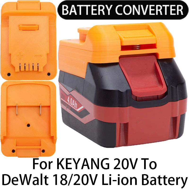 adaptador para ferramentas do li ion do dewalt 18 20v conversor a bateria do keyang 20v acessorio da ferramenta eletrica 01