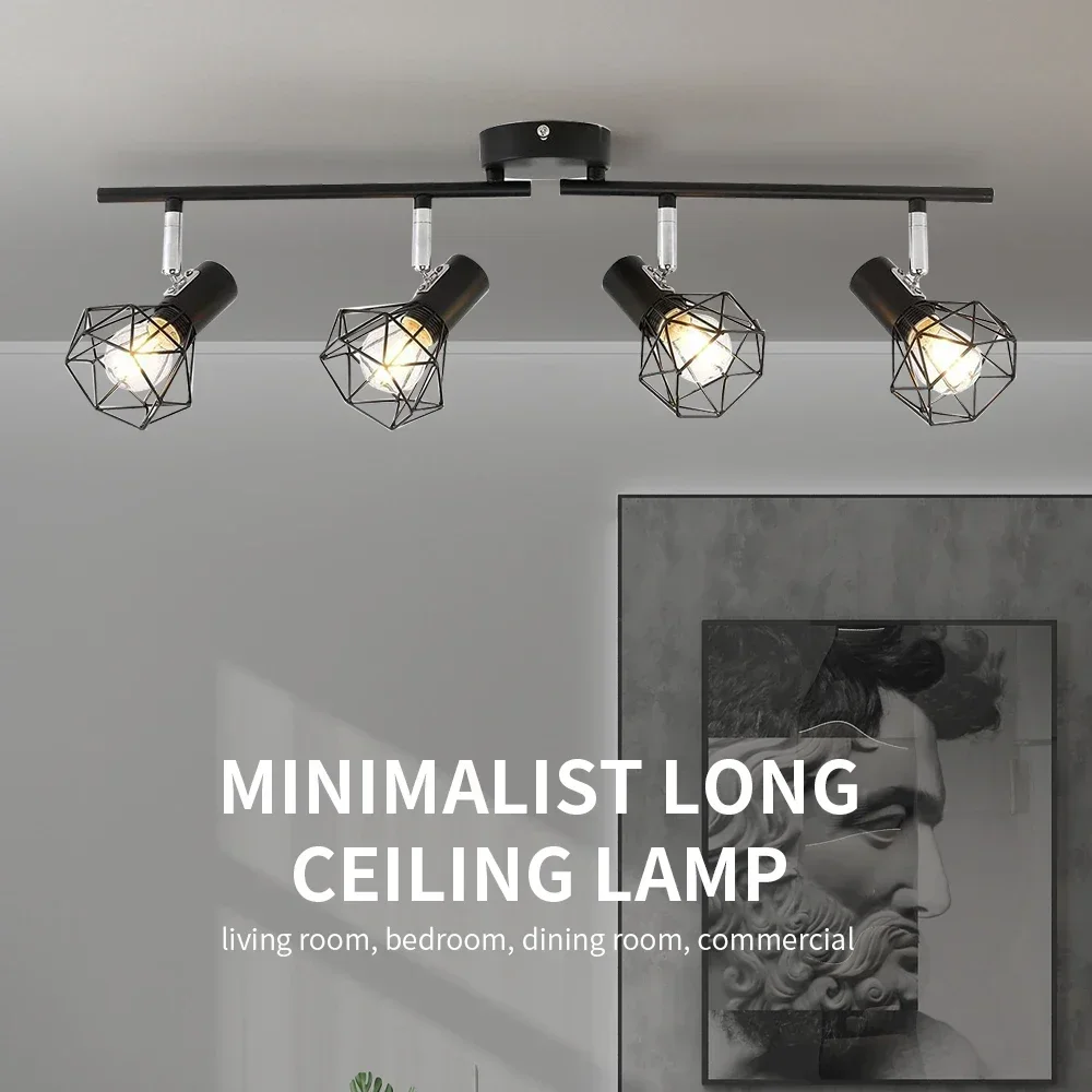 

Adjustable Angle Ceiling Light Bedroom E27 Living Room Multi-Lamp Spotlight Retro Lamps Led Lighting Shop Lights