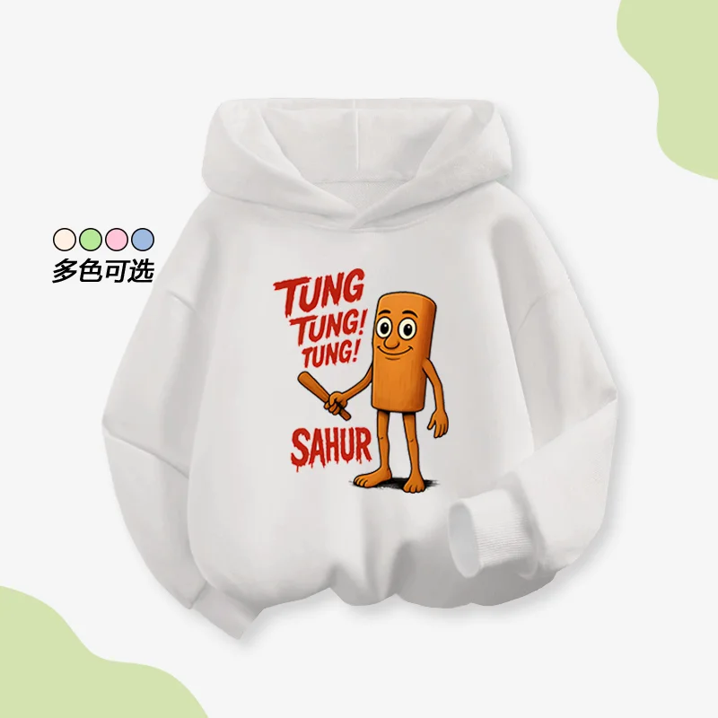 

Детская толстовка с капюшоном Shanhaijing для мальчиков и девочек, повседневные спортивные топы с мультяшным принтом фигурок на осень и зиму