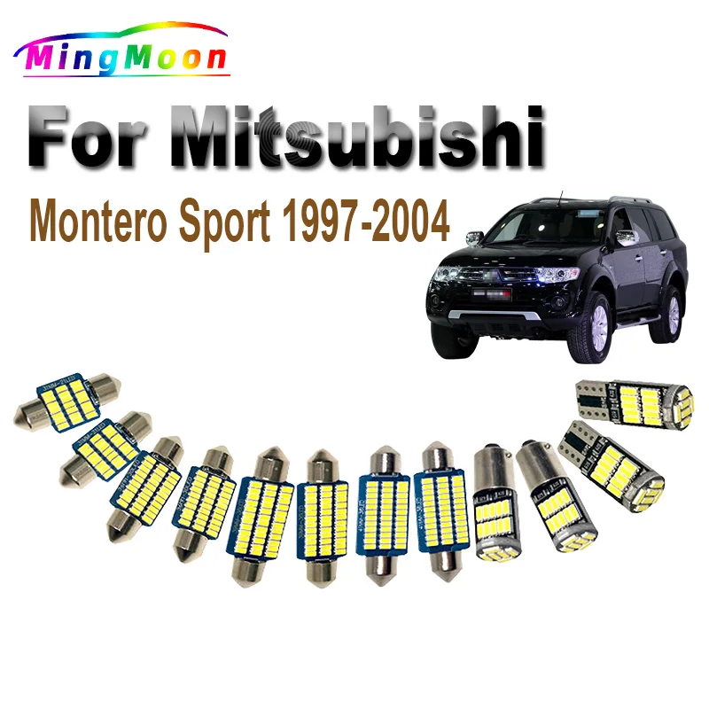 13Pcs Canbus No Error For Mitsubishi Montero Sport 1997-2000 2001 2002 2004 LED Interior Dome Map Light Kit Car Led Bulbs