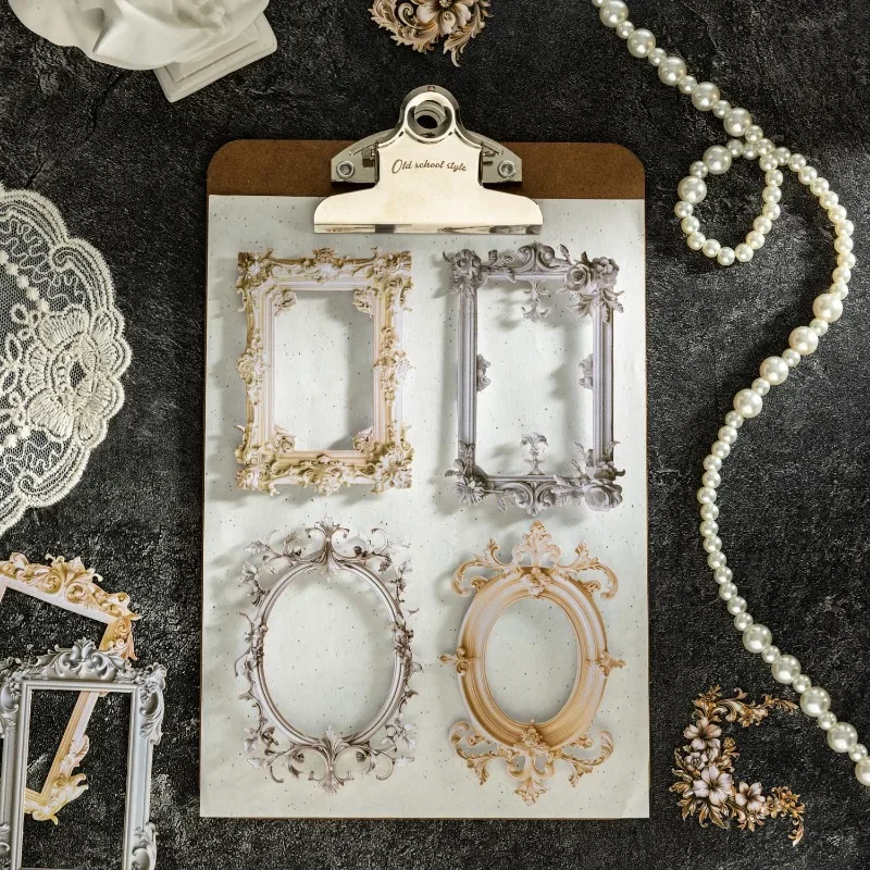 10 แผ่นลูกไม้ Dream 3D บัญชีมือวัสดุสติกเกอร์สติกเกอร์ Hollow อุปกรณ์ Collage ขอบสมุดภาพตัด 144*95 มม.