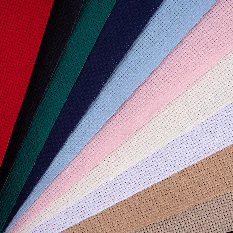 DIY 14 CT 100% Cotton White Black Red Green Pink Colors Cross-stitch Embroidery Aida Cloth Fabric for Handwork Craft