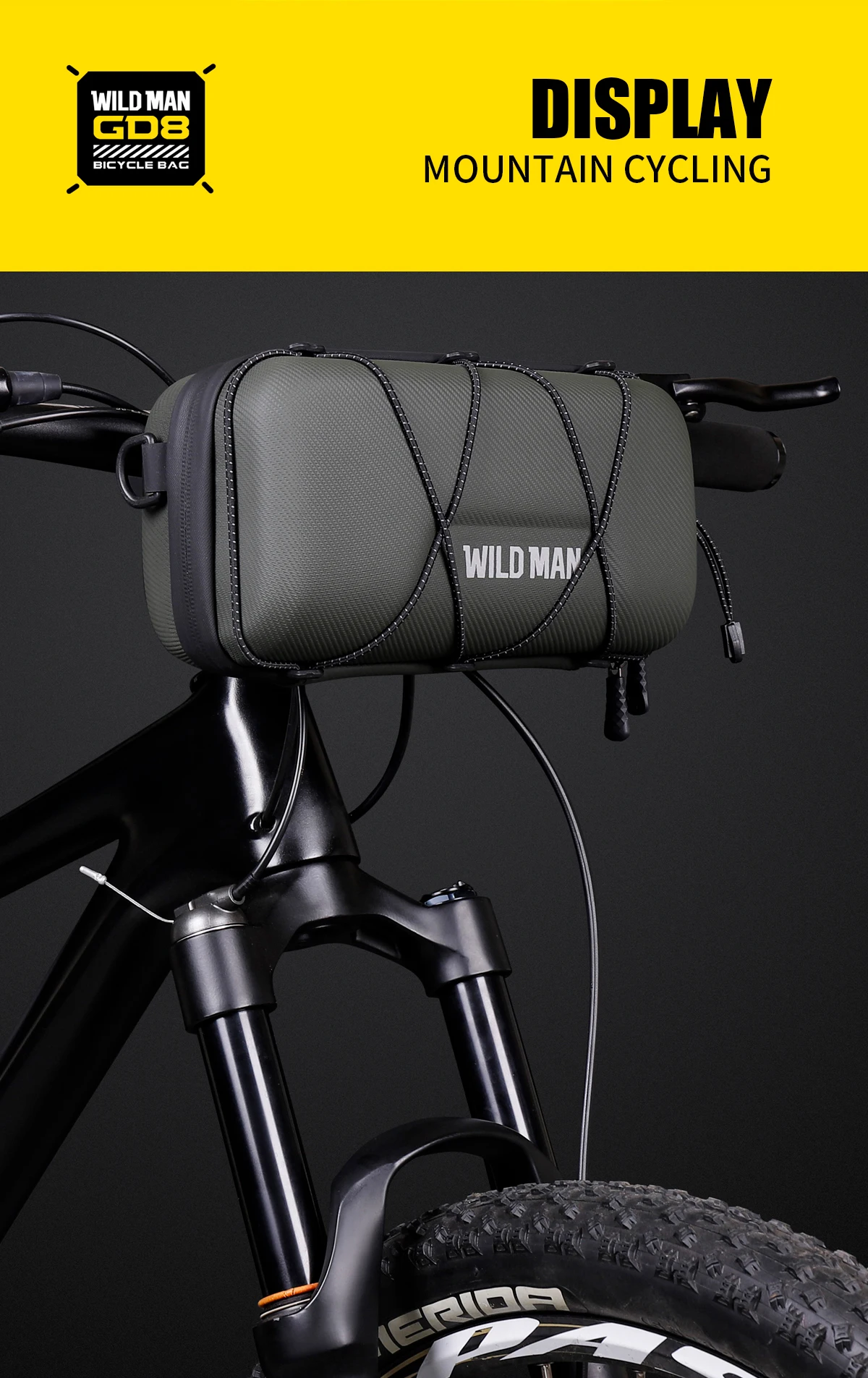 WILD MAN BBG154 Fahrrad Lenkertasche EVA Hartschale Regenschutz Aufbewahrung kleiner Zubehörteile – Detail 19