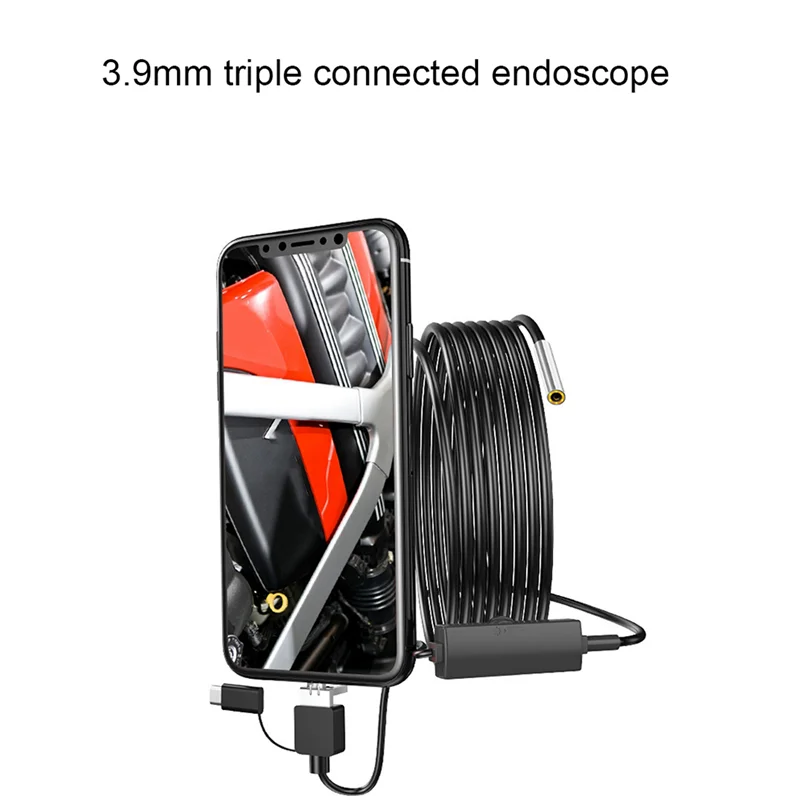 ABRW-2X 3 em 1 TYPE-C HD Endoscópio À Prova D 'Água USB 3.9MM 1M Kit de Atualização de Câmera Peças de Impressora 3D Para BIQU BX